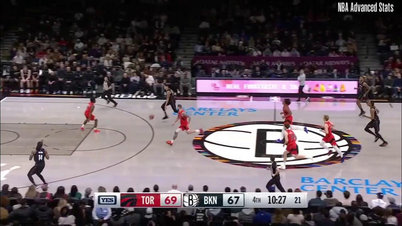 篮网险胜猛龙，周琦扛起全队